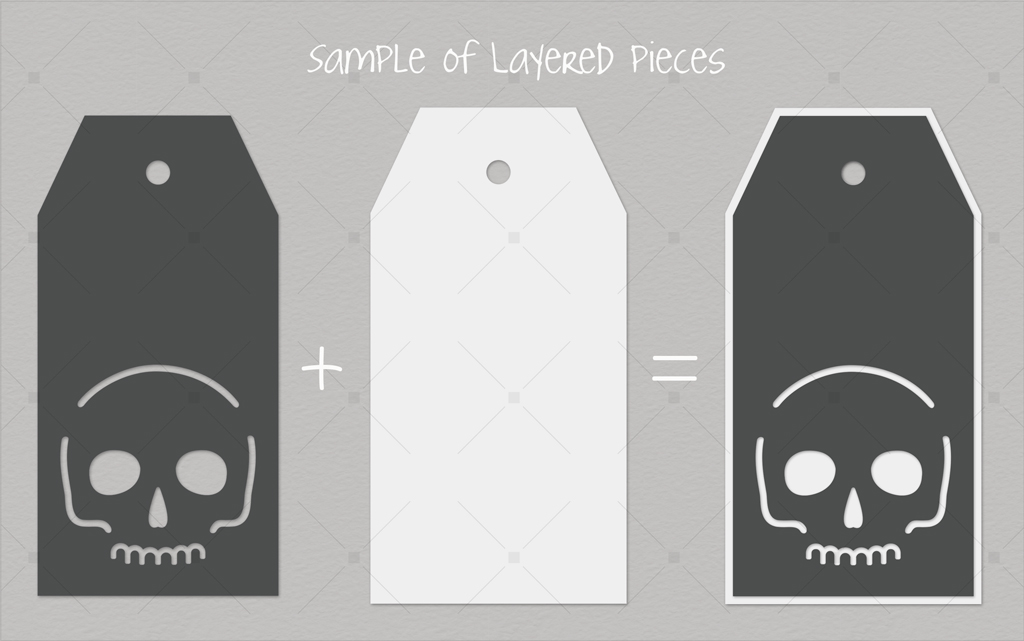 Halloween Gift Tags, Layered SVG