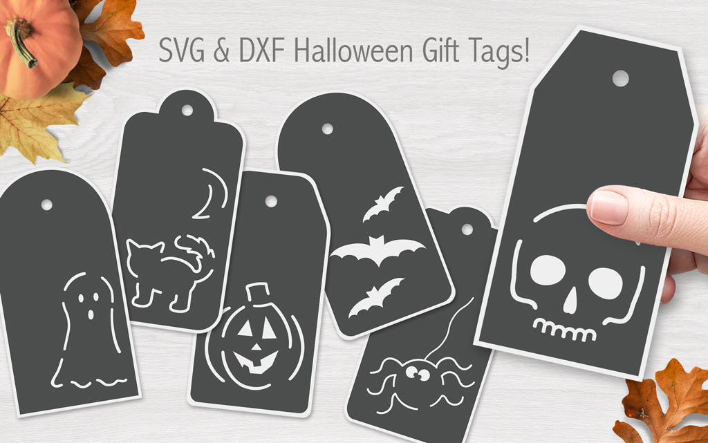 Halloween Gift Tags, Layered SVG