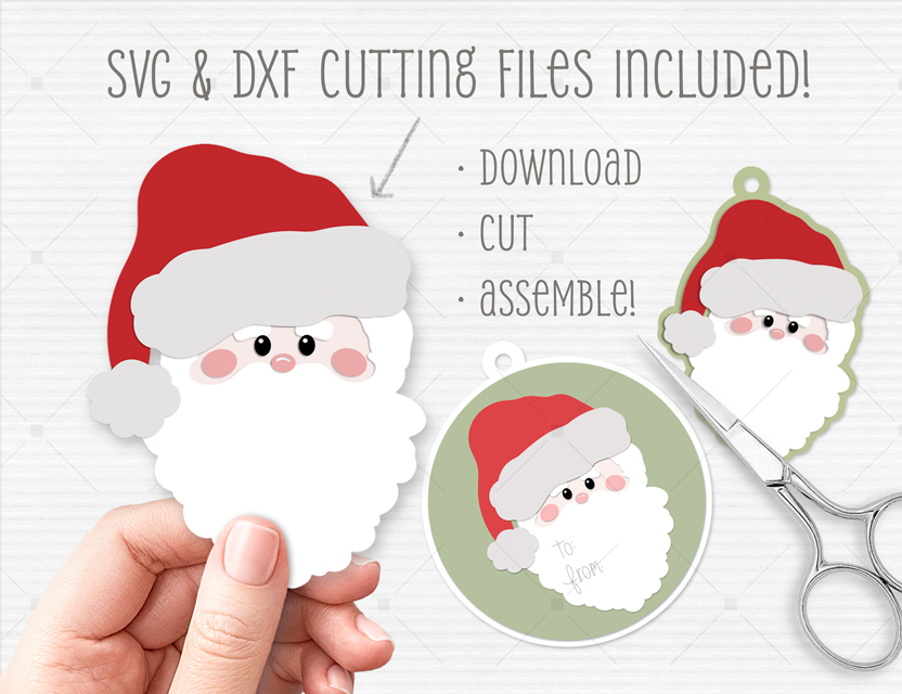 Santa SVG+Gift Tags