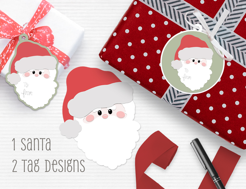 Santa SVG+Gift Tags