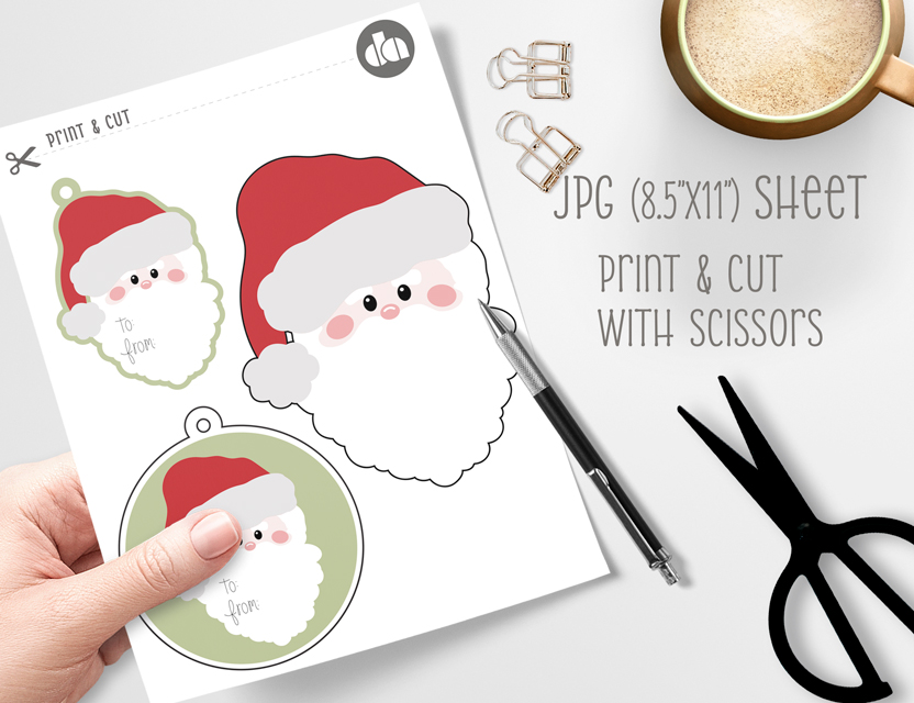 Santa SVG+Gift Tags