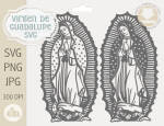 Virgen de Guadalupe Layered SVG