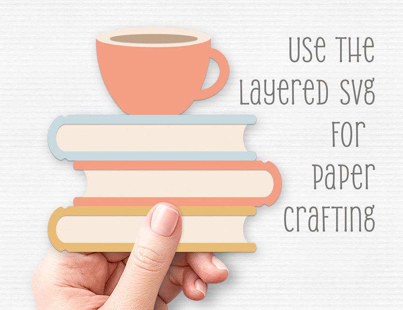 Coffee and Books SVG