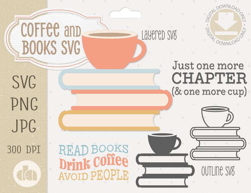 Coffee and Books SVG