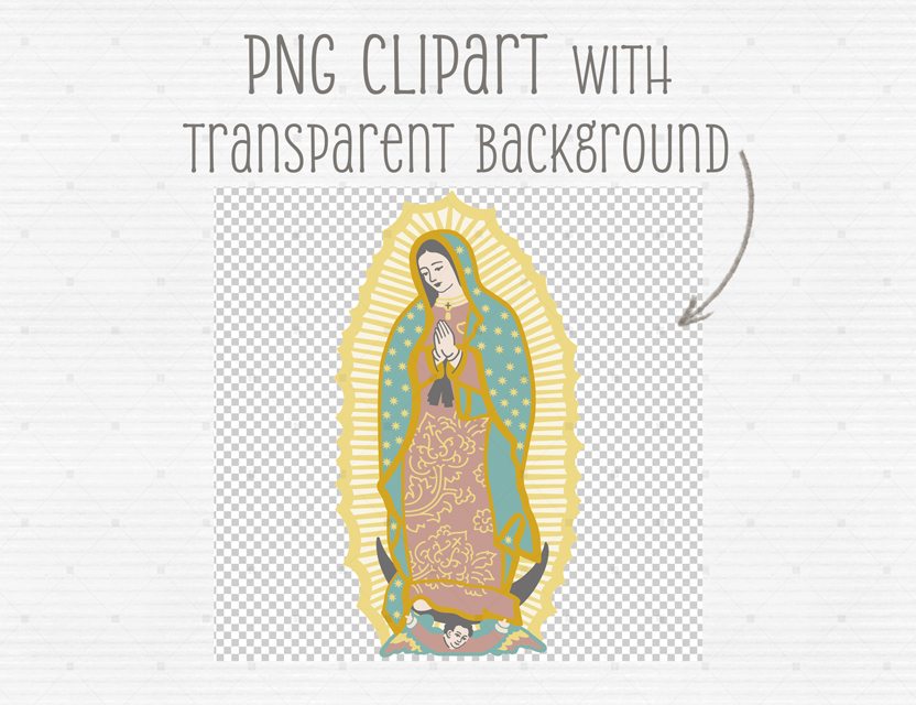 Virgen de Guadalupe Layered SVG